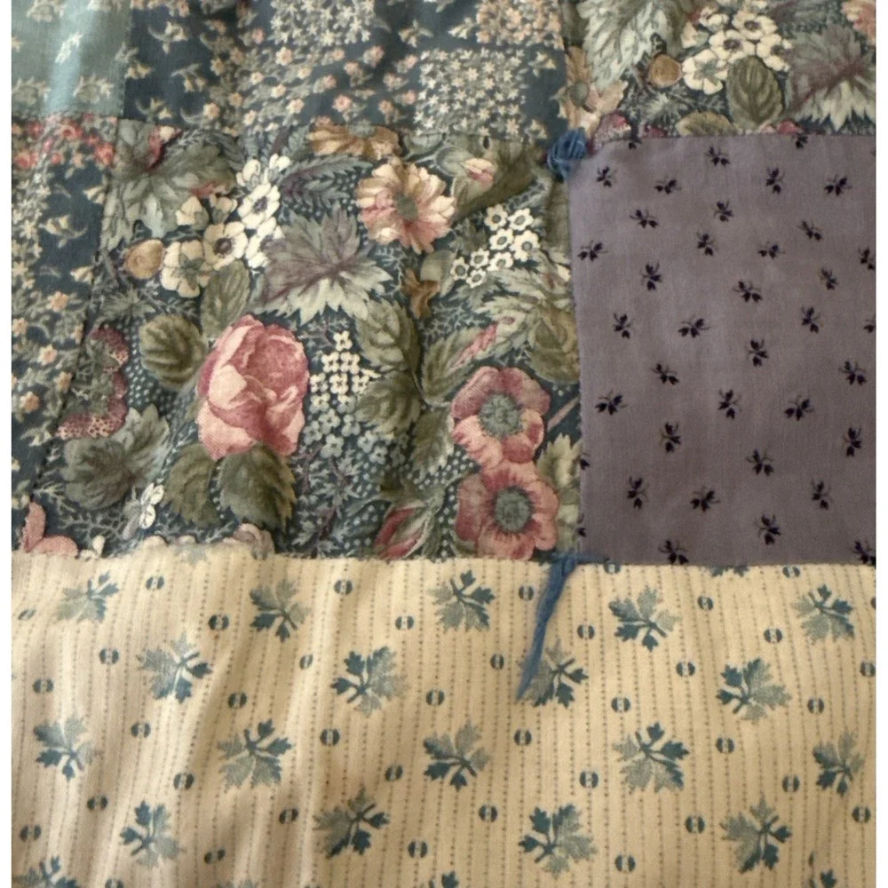 Vintage Calico Patchwork Quilt 75